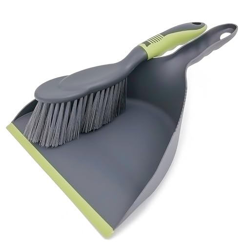 WDDBHSKN Dust pan Broom Dustpan Brush - Dust Pans with Brush, Dustpan and Brush Set, Handheld Broom and Dustpan Set are Used to Clean Kitchens, Floors, Tables, and Animal Cages. - size: 1 count