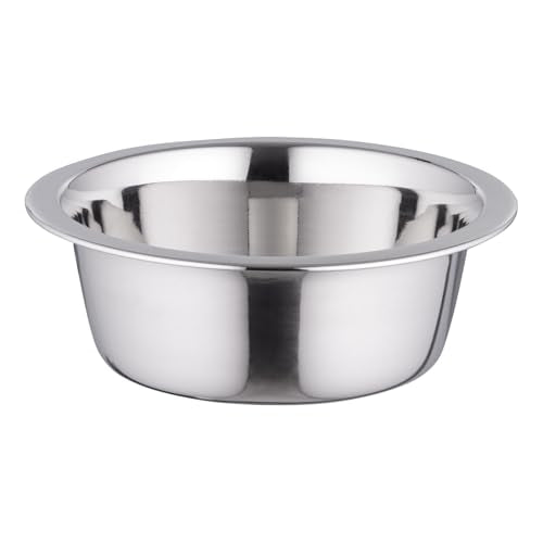 IRIS USA Stainless Steel Pet Bowls, 16 oz, 5 Pack | Stainless Steel Bowls for Cats, Dogs, Kittens, Puppies, Durable, Easy to Clean