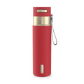 Contigo AutoSeal 24 oz Stainless Steel Vacuum-Insulated Water Bottle with Leakproof Push-Button Spout & Lock, Carry Strap, BPA-Free & Lead-Free, Dishwasher Safe - color: Goji Berry Champagne, size: 24 Ounces