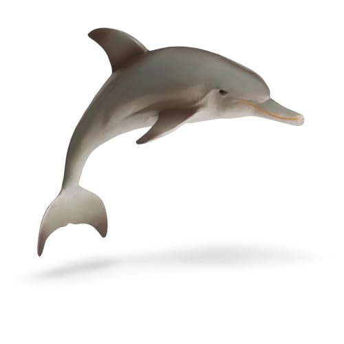 Terra by Battat Sea Life Animals, Ocean Animal Figures Set, 6-Piece Set | 7 ocean animal figures with shark, dolphin, whales, turtle, emperor penguin and baby for sensory bins and play, 3+ Years
