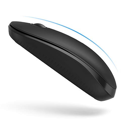 VssoPlor Wireless Mouse, 2.4G Slim Computer Laptop Mouse, Black | Portable Mouse, Plug & Play USB Nano Receiver, Quiet Silent Optical Mice for Notebook, PC, Laptop, Computer, Windows, Mac - color: Black