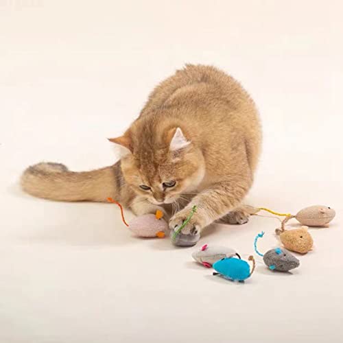 Catnip Toy, Cats Mouse Plush Cat Toys, Cat Mice & Animals Toys for Indoor Cats and Kittens, Cat Chew Toy for Exercise for Pet Cat Kitten Kitty (6 Packs)