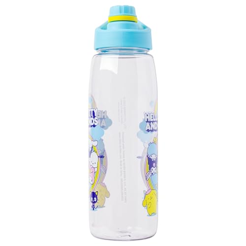 Silver Buffalo Sanrio Hello Kitty and Friends Chococat, Water Bottle, 28oz | Cinnamoroll, Kuromi, Keroppi, Badtz-Maru, Tuxedo Sam, My Melody, Screw Lid, Pochacco, Little Twin Stars, Pompompurin - color: Sanrio Hello Kitty and Friends Group, size: 28 Ounce