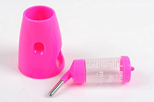 S-Lifeeling Hamster Fountain Water Bottle Holder Dispenser Food Container Cool Room Mice Random Color