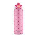Ello Pop & Fill Insulated Stainless Steel Water Bottle with Quick Fill Lid, Leakproof Locking, Sip or Chug Spout, BPA-Free, Double Wall Vacuum Insulated for Sports, Travel & School- 22oz / 32oz / 40oz - color: Strawberries, style: 32oz