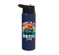 Funny Degu Stainless Steel Insulated Water Bottle - color: Navy Blue