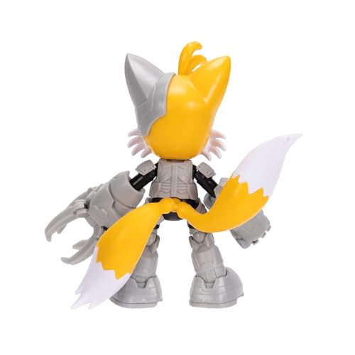 DC X Sonic Collectable Action Figures Shadow as Batman, Tails as Cyborg, Knuckles as Superman Featuring Highly Articulation Figures with Dynamic Posing - style: 5" Sonic X DC 3-Pack