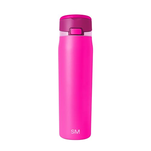 Simple Modern Water Bottle with Straw & Handle | 24oz | Pink | Mesa Loop Insulated Water Bottle for School, Sports, Travel | Leak Proof, Stainless Steel | Raspberry Vibes - color: -Raspberry Vibes, size: 24 Ounces