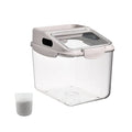 Fhiny 5.5LB Dog Food Storage Container, Airtight Pet Treat Bin Translucent Dry Food Grain Storage Barrels Sealed Bucket Moisture-Proof Plastic Cat Puppy Food Bin with Seal Locking Lid Keep Fresh - size: M:11.4"L x 7.8"W x 7.2"H