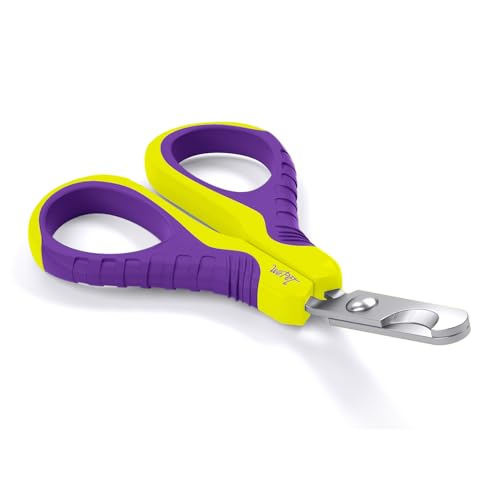 Pet Nail Clippers U07.1, Professional Claw Trimmer, Bended Scissor Special for Cats, Kittens, Dogs, Puppies, Small Animals, Yellow/Purple - color: #16 Yellow/Purple