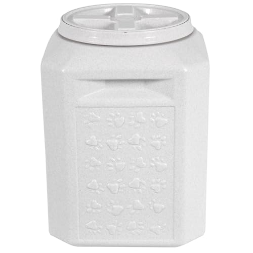Vittles Vault Traditional Pet Food Storage Container For Dog Kibbles/Bird Seed/Oatmeal/Rice/Flour/Cereal, BPA Free Plastic, Sealed Airtight For Cat Food, Up To 35 lb, Made in USA, With Scoop, Gray - size: 35 Pounds