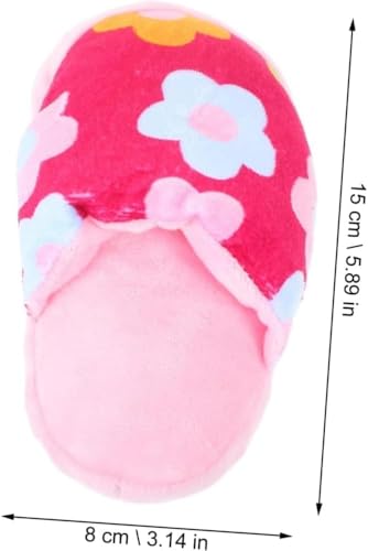 Durable Chew-Resistant Dog Toys with Interactive Squeaker - Double-Layer Oxford Fabric Plush Pet Chew Toys for Aggressive Chewers, Machine Washable (Slipper Design, Multicolor)