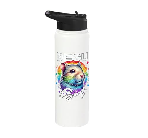 Degu Girl Degu Stainless Steel Insulated Water Bottle - color: White