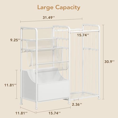 BBLIKE Kids Bookshelf and Stuffed Animal Storage - Multi-Function Nursery Book Shelves with Leather Toy Box and PVC Book Display, Toy Organizer for Playroom, Bedroom, Nursery, White - color: White