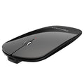 FENIFOX Wireless Bluetooth Mouse, Slim Travel Silent Rechargeable Black | Flat, Portable, Whisper Quiet, 3 Buttons Design , 2400 DPI Precision for iPad Laptop MacBook Tablet iPhone - color: Black