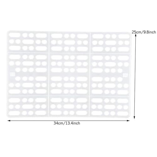Hamiledyi 4 Piece Rabbit Feet Pad 13.4×9.8x0.4'' Hole Leak Water Design for Plastic Bunny Feet Pad Playpen Feet Mats Plastic Rabbit Cage Mat for Guinea Pig Hamster Chinchilla Ferret - color: 2 white+2 blue