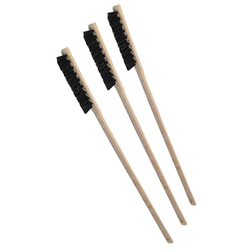 3pcs Bird Cage Cleaner Brush Wooden Long Handle Birdcage Brush | Bird Cage Brushs Suitable for Routine Maintenance of Various Sized Cage Bodies