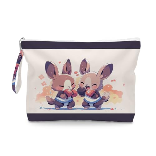ENGVZ Wet Dry Bag, Waterproof Travel Pouch, Large Zipper Bag For Swimsuits, Diapers, Toiletries, Makeup, Women And Girls Cute Boxing Bunnies - color: Bunny