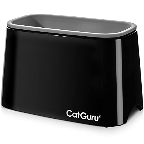 CatGuru Premium Cat Litter Scoop Holder – Heavy-Duty Scooper Storage Caddy, Scoop Stand for Kitty Litter Box, Fits Most Cat Litter Scoops (Black) - color: Black
