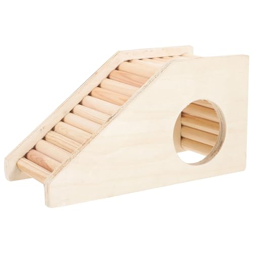 balacoo Wooden Hamster Climbing Nest Ladder Toy Small Animal Hideout for Hamsters Gerbils Mice Cage Accessories 6.69X3.54X2.75In
