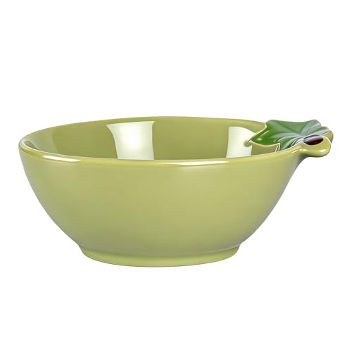 Small Guinea Pig Food Bowl Cute Ceramic Hamster Water Bowl Ferret Rat Chinchilla Rabbit Feeding Dish Young Animal Feeder (Avocado Green) - color: Avocado Green