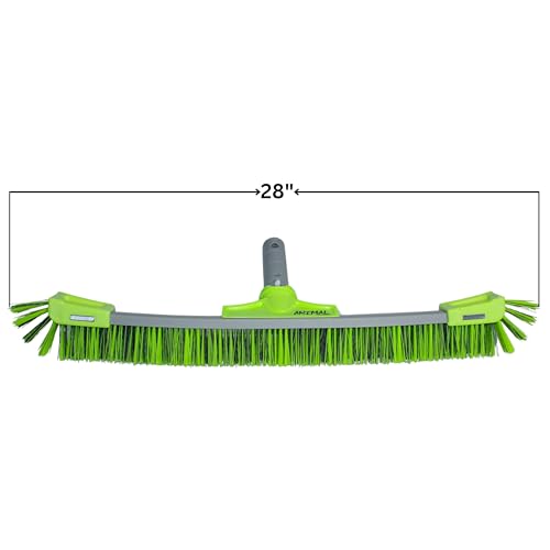 Oreq Animal Pro Pool Brush 22 Inch & 28 Inch – Heavy-Duty Combo Bristle Wall and Floor Cleaning Tool (22")