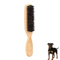 Soft Boar Bristle Dog Brush for Short Haired Dogs - Made of Bamboo （Large） | Gentle Deshedding & Grooming Tool, Ideal Dog Hair Brush for Pets, Dog Brushes for Grooming and Shedding - size: Large