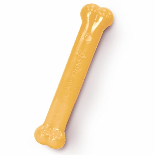 Nylabone Power Chew Classic Bone Chew Toy for Dogs, Durable Dog Toys for Aggressive Chewers, Peanut Butter Flavor, Large/Giant - Up to 50 lbs. (1 Count) - size: Large
