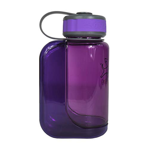 OllyDog OllyBottle | Tritan Dog Water Bottle with Detachable Bowl | BPA Free Leakproof Pet Dispenser | Hiking Travel (600ml, Plum) - color: Plum, size: 600ML