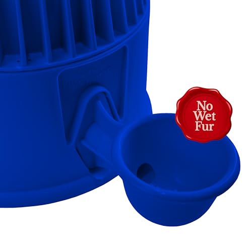Pet Water Dispenser for Dogs and Cats, 67.6 oz – Gravity-Fed Water Bowl for Clean Drinking, Prevents Wet Fur, BPA-Free Polypropylene, (Opaque Blue) - color: Opaque Blue