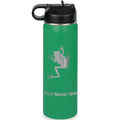 LaserGram Personalized 20oz Water Bottle, Tree Frog (Green) | Engraved Gift, Vacuum Insulated Stainless Steel, Flip-Top Straw Lid, Laser Engraved With Your Name - color: Green, size: 20 Ounces