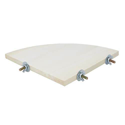 Wontee Bird Perch Stand 2 Pack Wooden Platform Corner Ledge for Budgies Cockatiels Conures African Greys Rats Gerbils Chinchillas Squirrels (L (7.9"x7.9")