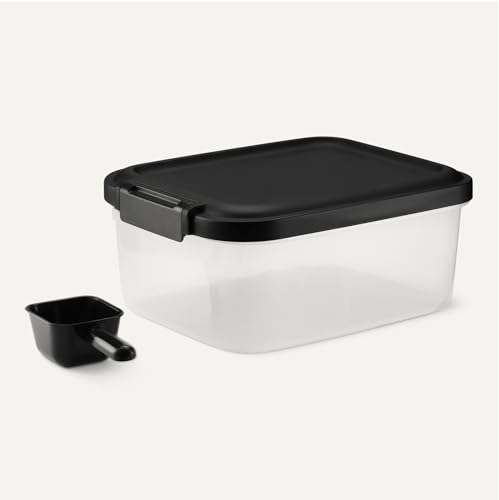 Amazon Basics Pet Food Storage Container, BPA-Free, Detachable Scoop, Secure Seal, 10lbs - size: 10lbs
