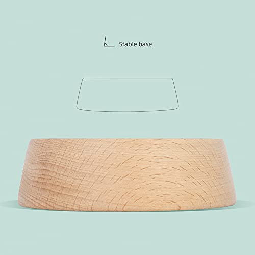 Niteangel Wooden Hamster Food Bowl: Beech Stable & Hammy Pattern for Syrian | Prevent Oil & Dust Small Animal Feeding Dish for Dwarf Syrian Hamsters Gerbils Mice Degus or Other Similar-Sized Small Pets - size: For Syrian