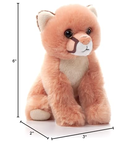 The Petting Zoo Mountain Lion Stuffed Animal Plushie, Gifts for Kids, Wild Onez Babiez Wildlife Animals, Lion Plush Toy 6 inches - color: Mountain Lion