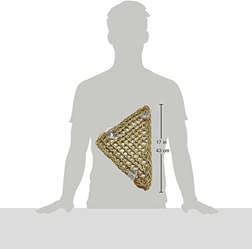 Niteangel Bearded Dragon Seagrass Hammock: Triangle 17'' x 12.5'' | Add More Climbing Space & Entertainment - Reptile Lounger for Chameleon Lizards Gecko Snakes Lguana Reptiles Tortoise - size: Triangle 17'' x 12.5''