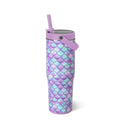 Swig Life 30oz Leakproof To-Go Tumbler with Handle, Mermaid | Leakproof Lid - Triple Insulated Stainless Steel - Handle & Straw Included - Cup Holder Friendly - Dishwasher Safe - color: Mermaid