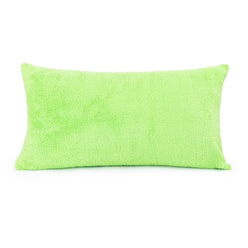 Jay Franco Minecraft Bee Body Pillow Cover - Plush Bed Pillow Cover Measures 36 x 18 Inches, with Sherpa Backing - Kids Super Soft Bedding - color: Green - Minecraft