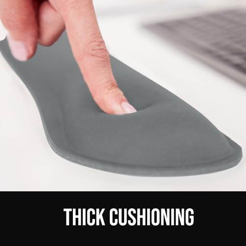 GORILLA GRIP Silky Gel Memory Foam Wrist Rest for Computer Keyboard, Mouse, Ergonomic Design for Typing Pain Relief, Desk Pads Support Hand and Arm, Mousepad Rests, Stain Resistant, 2 Piece Pad, Gray - color: Gray, size: Set of 2 (Keyboard Rest + Mouse Re