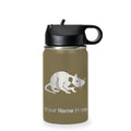LaserGram Personalized 12oz Water Bottle, Rat (Camo Green) | Engraved Gift, Vacuum Insulated Stainless Steel, Flip-Top Straw Lid, Laser Engraved With Your Name - color: Camo Green, size: 12 Ounces