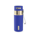 Contigo AutoSeal 16 oz Stainless Steel Vacuum-Insulated Water Bottle with Leakproof Push-Button Spout & Lock, Carry Strap, BPA-Free & Lead-Free, Dishwasher Safe - color: Wild Indigo Champagne, size: 16 Ounces