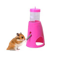 Litewoo 2 in 1 Hamster Water Bottle, Automatic Drinker and Cabin Fits Syrian Dwarf Hamster Mouse Gerbil Mice Chinchilla Small Animal (Pink) - color: Pink