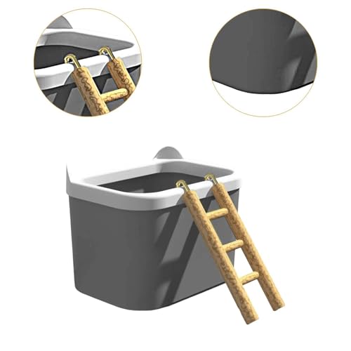Hamster Sand Bath Container Gerbil Bath Accessories Multifunctional PP Material Detachable Ladder Suitable for Small Animals Cage