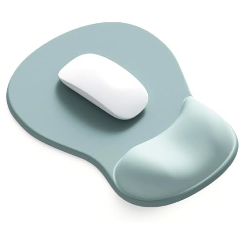 Ergonomic Mouse Pad with Gel Wrist Support, Comfortable Wrist Rest Mousepad with Non-Slip PU Base for Pain Relief, Desk, Home & Office (Light Green) - color: Forest Green