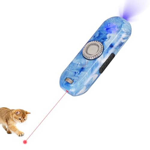 TBTeek Cat Toy, Finger Rotatable, 3 Modes, 5 Fun Patterns | Rechargeable, Portable Dog Cat Toy for Indoor Cats Chasing Exercise - size: 1pc finger rotatable