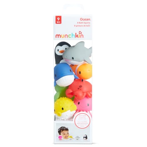 Munchkin Ocean Sea Animal Squirt Bath Toys, 9+ Months, 8 Pack - size: 8 Pack, style: Ocean