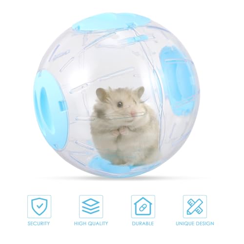Hamster Running Ball 8.66-Inch Transparent Pet Toy for Small Animals Exercise and Activity Wheel Suitable for Hamsters Gerbils Rats Hedgehogs