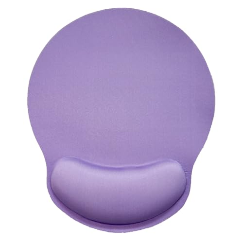 Mouse Pad with Wrist Support, Ergonomic Mouse Pad with Memory Foam Wrist Rest Cushion, Non-Slip Rubber Base Gaming Mice Pad for Home Office Computer Laptop, Purple - color: Purple