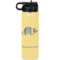 LaserGram Personalized 20oz Water Bottle, Rat (Yellow) | Engraved Gift, Vacuum Insulated Stainless Steel, Flip-Top Straw Lid, Laser Engraved With Your Name - color: Yellow, size: 20 Ounces