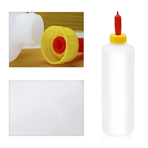 5 Sets 400ml Goat Bottles for Feeding Baby Goats, Lamb Feeding Bottle Nipples, Kid Livestock Drink Bottle for Feeding Baby Goats, Milk Feeder Bottles for Farm (400ml x 5) (5 Pack)